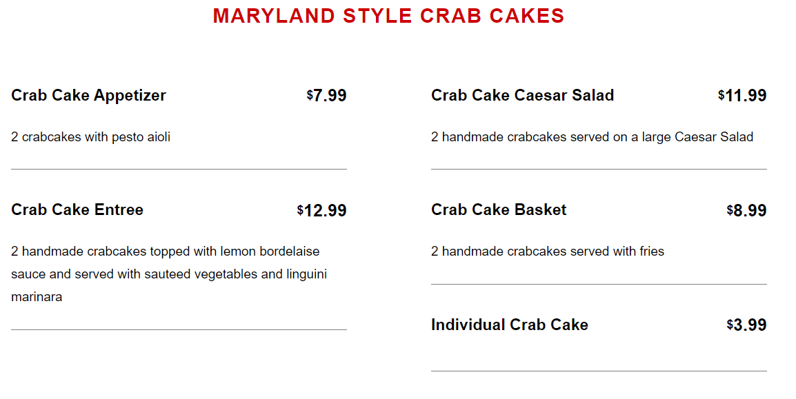 Maryland style crab cakes